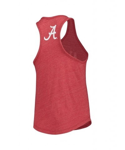 Women's Alabama Crimson Tide Two-Hit Intramural Tri-Blend Scoop Neck Racerback Tank Top Red $25.91 Tops