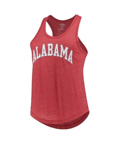 Women's Alabama Crimson Tide Two-Hit Intramural Tri-Blend Scoop Neck Racerback Tank Top Red $25.91 Tops