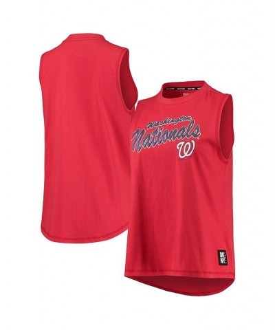 Women's Red Washington Nationals Marcie Tank Top Red $31.34 Tops