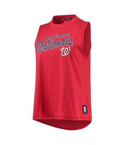 Women's Red Washington Nationals Marcie Tank Top Red $31.34 Tops