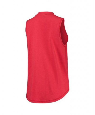 Women's Red Washington Nationals Marcie Tank Top Red $31.34 Tops