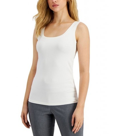 Scoop-Neck Basic Tank Fresh Cream $13.49 Tops