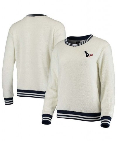 Women's Cream Navy Houston Texans Granite Knit Pullover Sweatshirt Cream, Navy $31.50 Sweatshirts