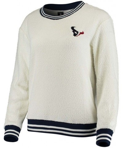 Women's Cream Navy Houston Texans Granite Knit Pullover Sweatshirt Cream, Navy $31.50 Sweatshirts