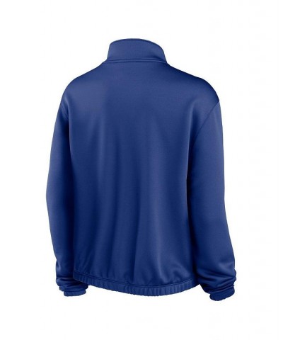 Women's Royal Chicago Cubs Rewind Splice Quarter-Zip Sweatshirt Royal $36.00 Sweatshirts