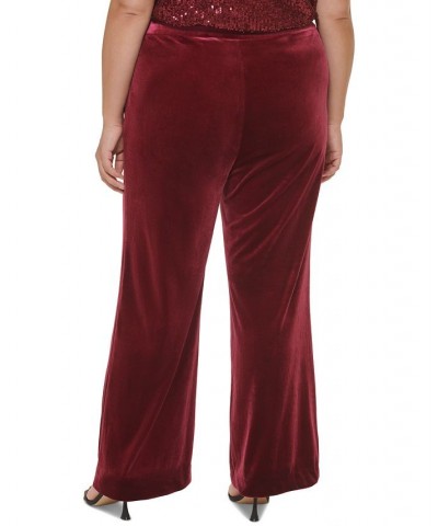 Plus Size Velvet Wide-Leg Pants Black $33.54 Pants