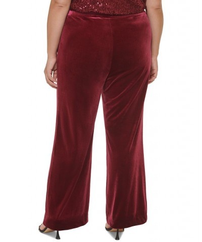 Plus Size Velvet Wide-Leg Pants Black $33.54 Pants