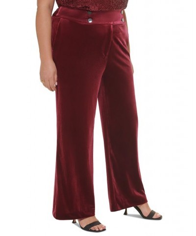 Plus Size Velvet Wide-Leg Pants Black $33.54 Pants