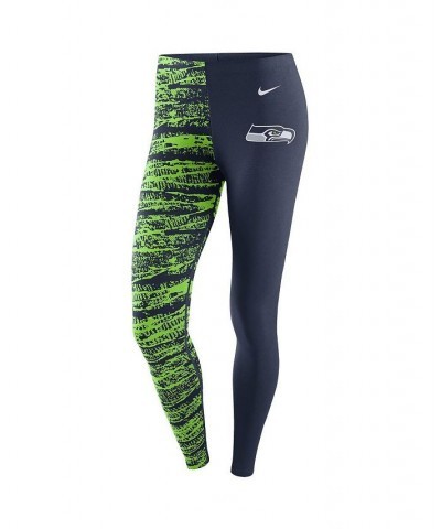 Women's College Navy Neon Green Seattle Seahawks Leg-A-See Leggings Navy, Neon Green $28.70 Pants