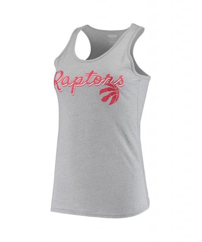 Women's Toronto Raptors Anchor Tank Top and Shorts Sleep Set Heathered Gray, Heathered Red $18.00 Pajama