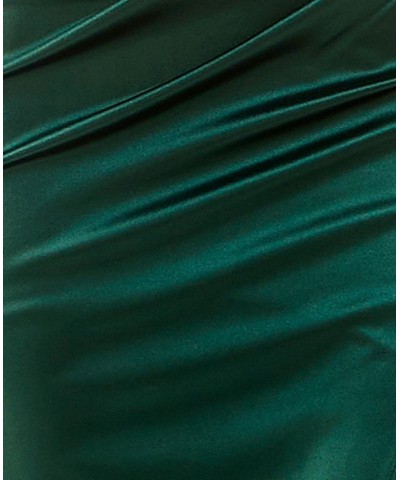 Juniors' Pleated Gown Green $45.39 Dresses