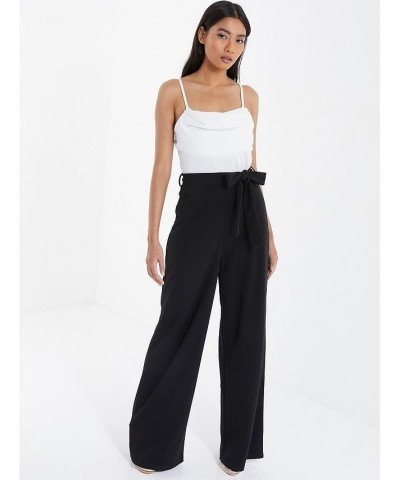 Women's 2-in-1 Palazzo Jumpsuit Cream $38.90 Pants