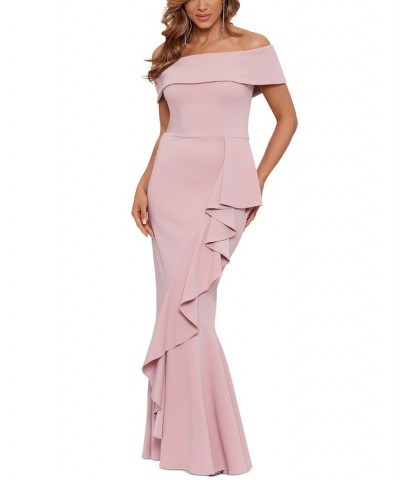 Off-The-Shoulder Mermaid Gown Pink $124.27 Dresses