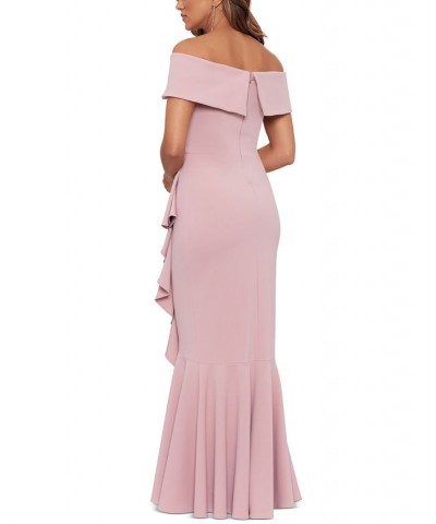 Off-The-Shoulder Mermaid Gown Pink $124.27 Dresses