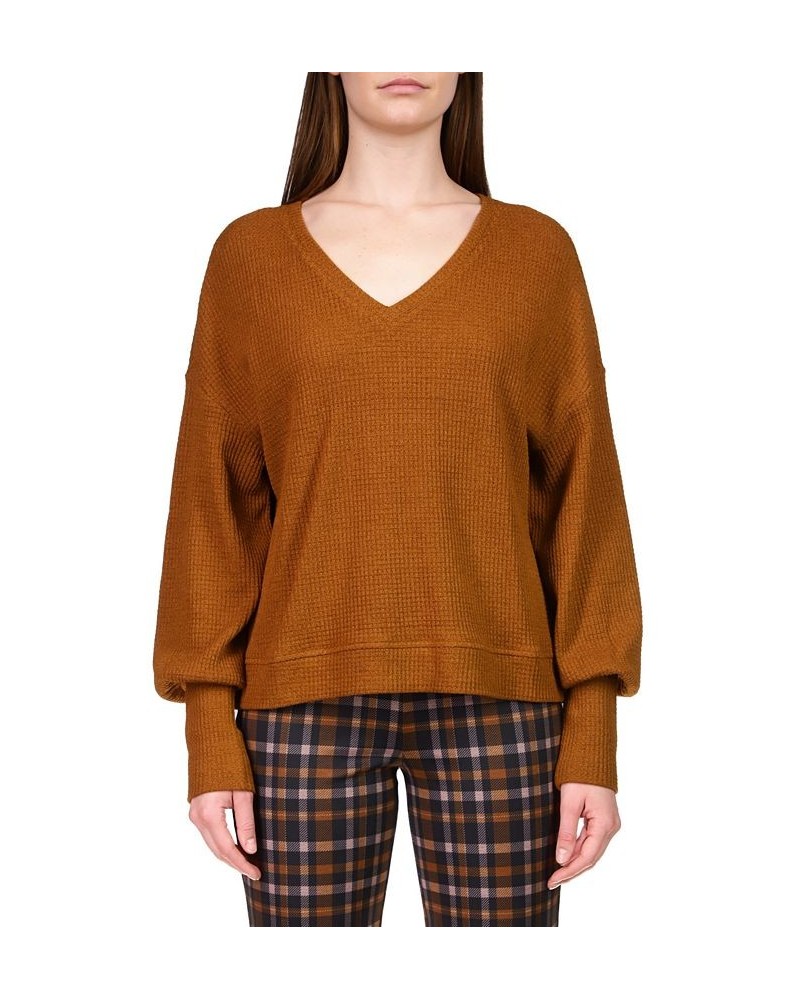 Women's Highline Waffle-Knit Top Spice $18.77 Tops