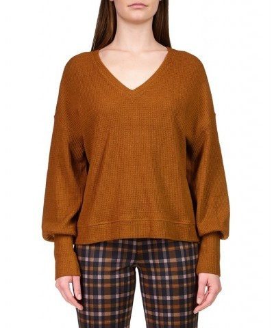 Women's Highline Waffle-Knit Top Spice $18.77 Tops