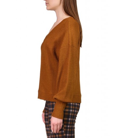 Women's Highline Waffle-Knit Top Spice $18.77 Tops