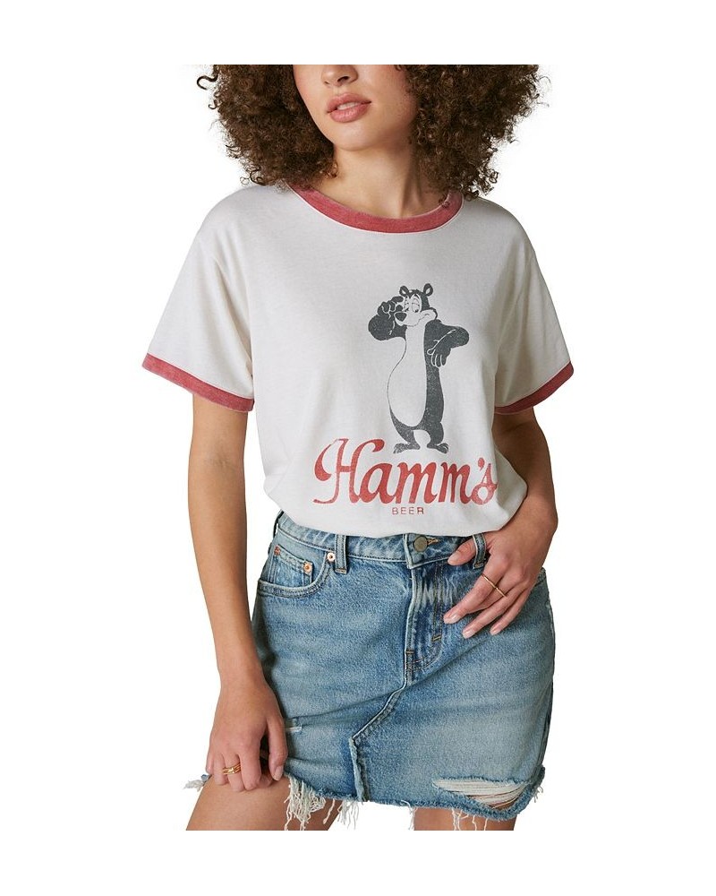 Women's Hamm's Cropped T-Shirt Blanc De Blanc $21.78 Tops