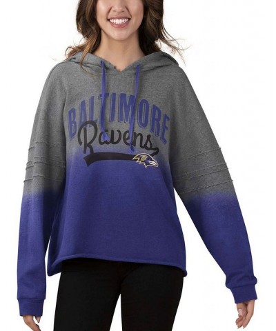 Women's Heathered Gray and Purple Baltimore Ravens Superstar Dip-Dye Pullover Hoodie Heathered Gray, Purple $37.40 Sweatshirts