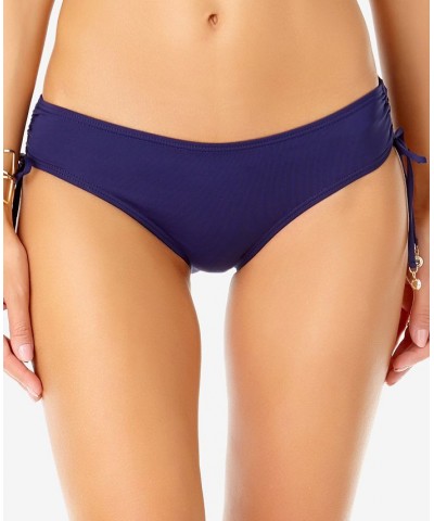 Ruched-Side Bikini Bottoms Blue $24.84 Swimsuits