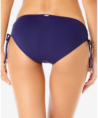 Ruched-Side Bikini Bottoms Blue $24.84 Swimsuits