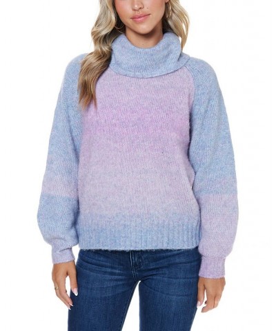 Women's Ombre Cowl Neck Sweater Purple $42.12 Sweaters