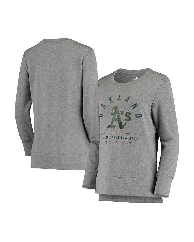 Women's Gray Oakland Athletics Triumph Tri-Blend Long Sleeve T-shirt Gray $35.69 Tops