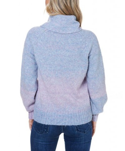 Women's Ombre Cowl Neck Sweater Purple $42.12 Sweaters