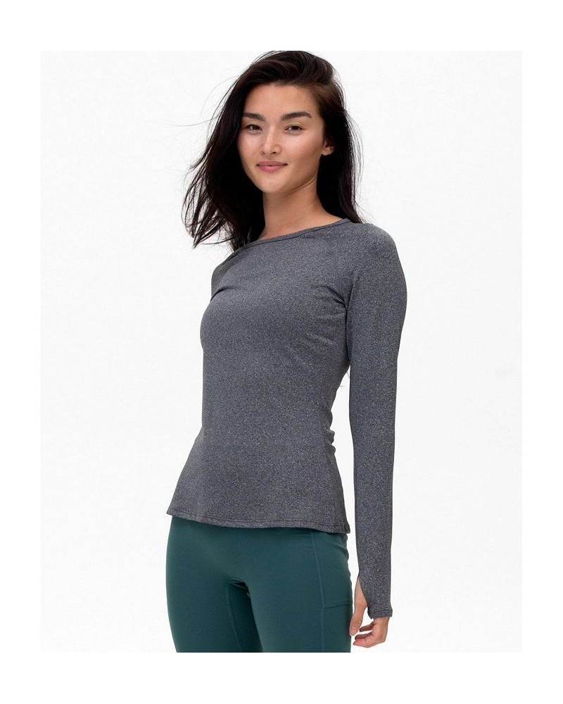 Citizen Compression Long Sleeve Top for Women Gray $25.92 Tops