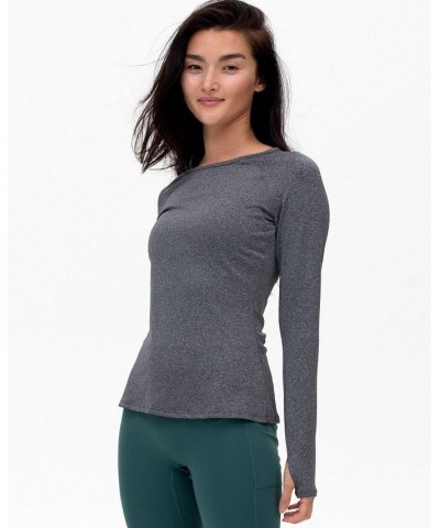 Citizen Compression Long Sleeve Top for Women Gray $25.92 Tops