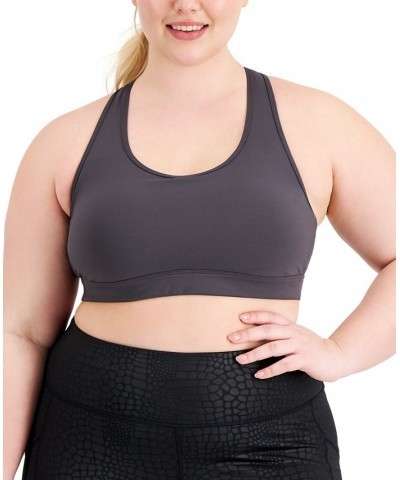 Performance Plus Size Medium Impact Sports Bra Deep Charcoal $11.00 Bras