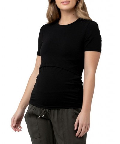 Organic Nursing Tee Black $33.00 Tops