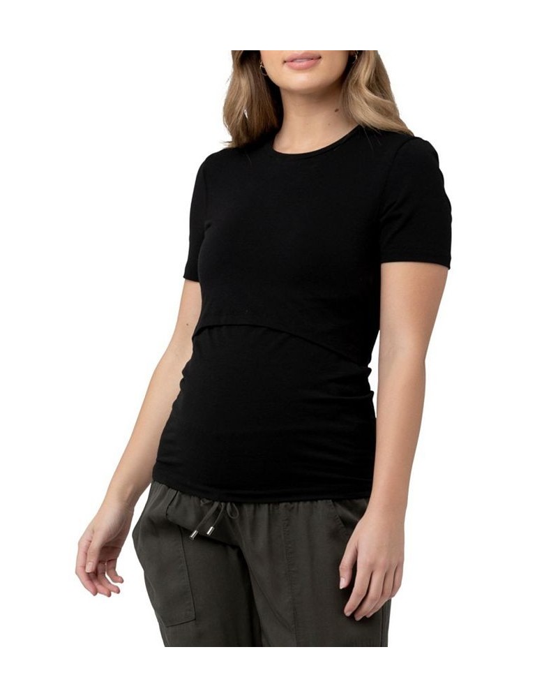 Organic Nursing Tee Black $33.00 Tops