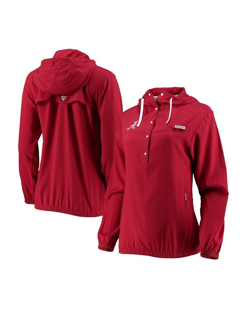 Women's Crimson Alabama Crimson Tide Tamiami Sun-Protection Omni-Wick Pullover Hoodie Crimson $35.20 Sweatshirts