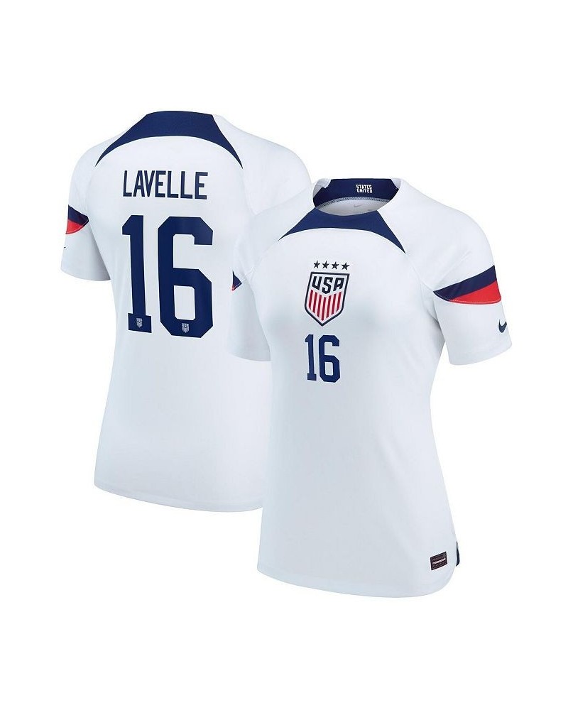 Women's Rose Lavelle White USWNT 2022/23 Home Breathe Stadium Replica Player Jersey White $46.20 Jersey