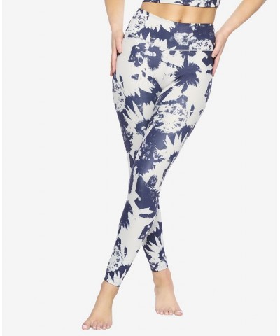 Women's Soft Sueded Mid-Rise Leggings Shadow Floral $22.88 Pants