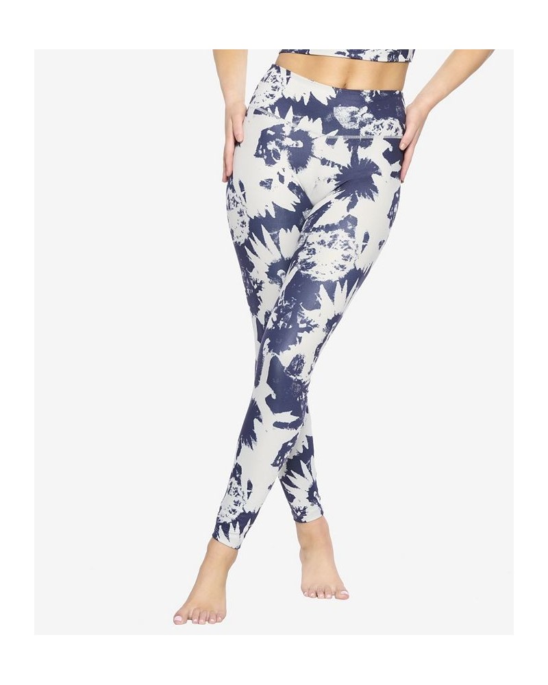 Women's Soft Sueded Mid-Rise Leggings Shadow Floral $22.88 Pants