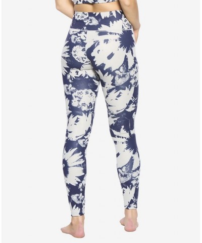 Women's Soft Sueded Mid-Rise Leggings Shadow Floral $22.88 Pants