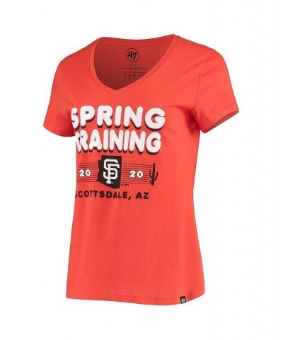 Women's '47 Orange San Francisco Giants 2020 Spring Training Retro Bubble Rival V-Neck T-shirt Orange $23.84 Tops