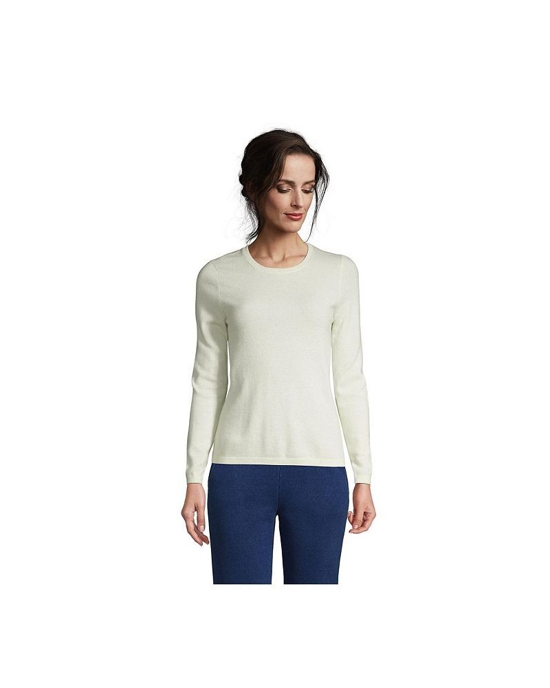 Women's Tall Cashmere Crewneck Sweater White $97.98 Sweaters