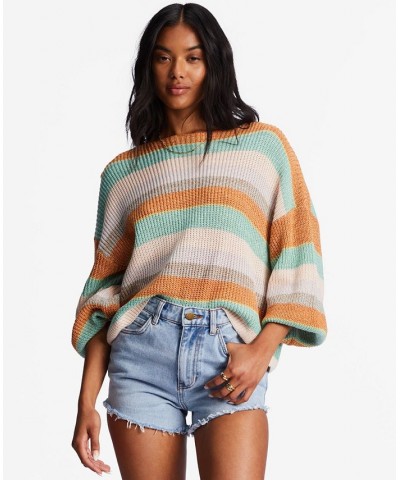 Juniors' Spaced Out Striped Sweater Multi $23.30 Sweaters