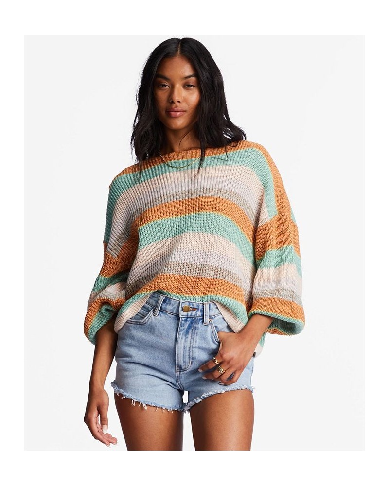 Juniors' Spaced Out Striped Sweater Multi $23.30 Sweaters