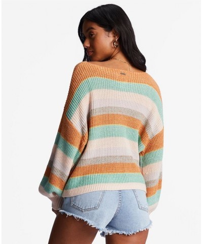 Juniors' Spaced Out Striped Sweater Multi $23.30 Sweaters