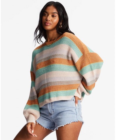 Juniors' Spaced Out Striped Sweater Multi $23.30 Sweaters