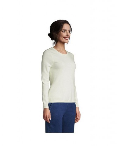 Women's Tall Cashmere Crewneck Sweater White $97.98 Sweaters