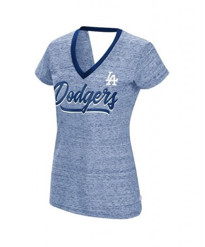 Women's Royal Los Angeles Dodgers Halftime Back Wrap Top V-Neck T-shirt Royal $21.00 Tops