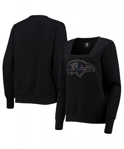 Women's Black Baltimore Ravens Winners Square Neck Pullover Sweatshirt Black $36.75 Sweatshirts