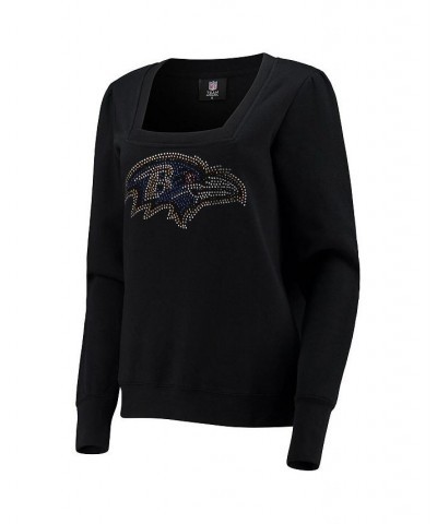 Women's Black Baltimore Ravens Winners Square Neck Pullover Sweatshirt Black $36.75 Sweatshirts