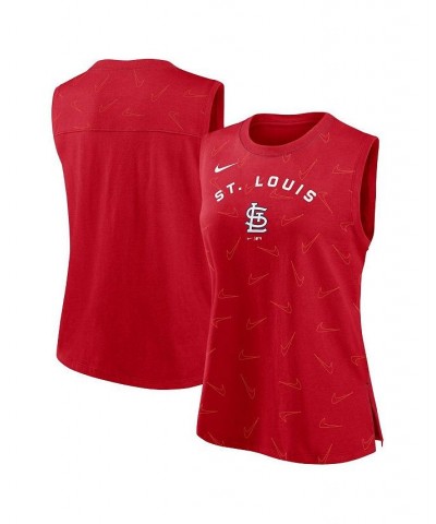 Women's Red St. Louis Cardinals Muscle Play Tank Top Red $26.99 Tops