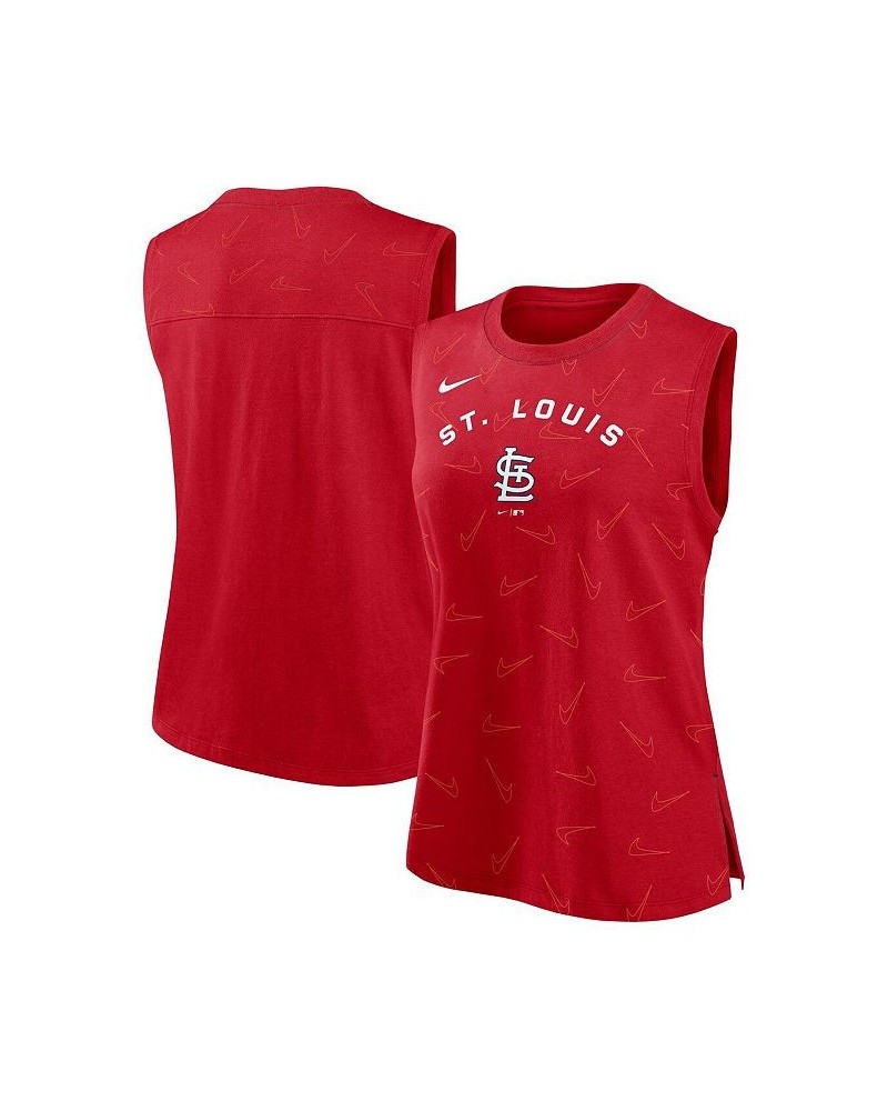 Women's Red St. Louis Cardinals Muscle Play Tank Top Red $26.99 Tops